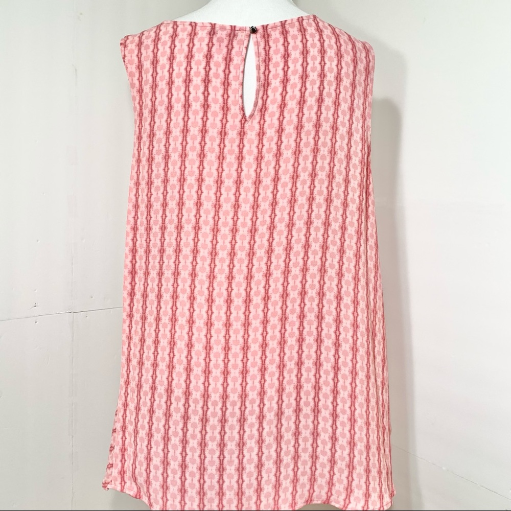 SOLD-NWT Vince Camuto Side Tie Rose Pink Printed Tunic - Picture 4 of 10